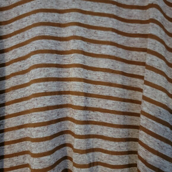 Jeans By Buffalo Striped Linen Poly Cotton Blend Shirt Size L Women’s Classic - Picture 2 of 7